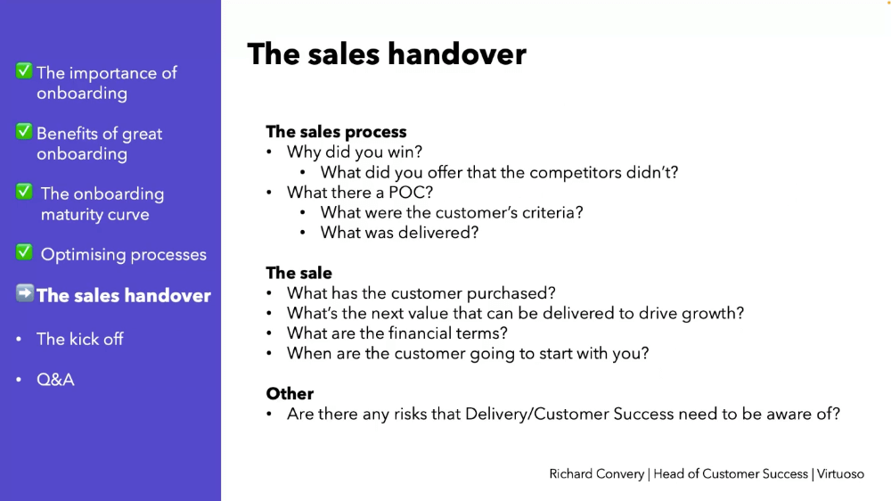 The sales-to-customer-success handover