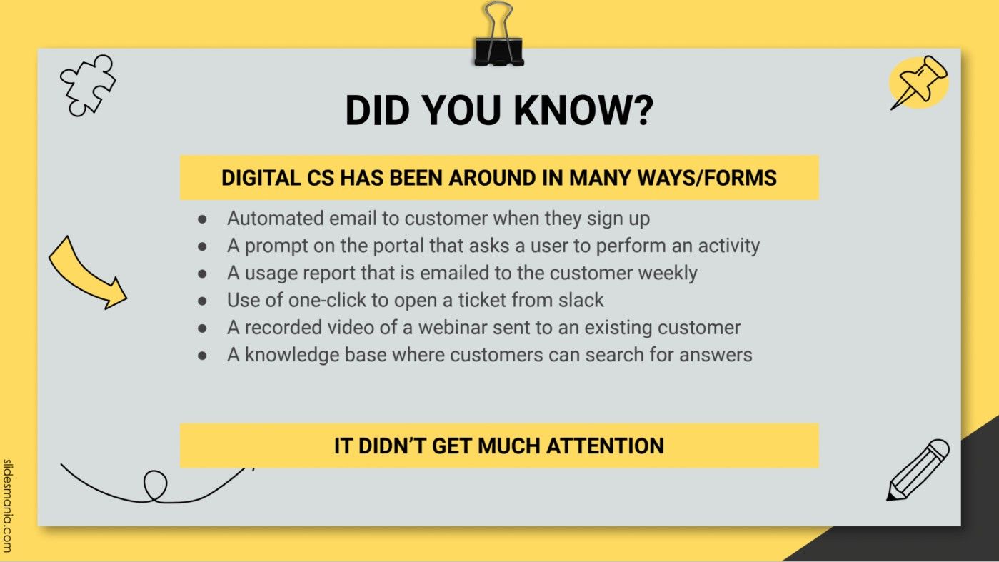 Did you know that digitial customer success has been around in many ways?