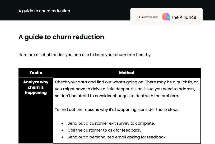 A guide to churn reduction