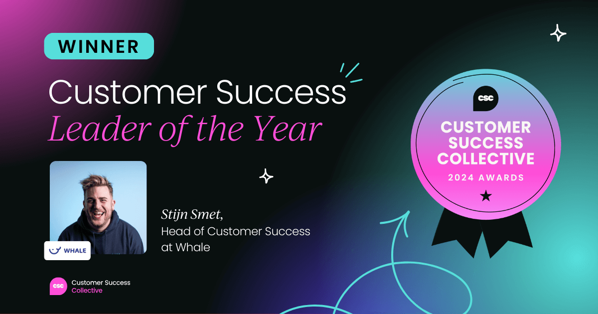 Customer Success Leader of the Year award winner 2024 - Stijn Smet