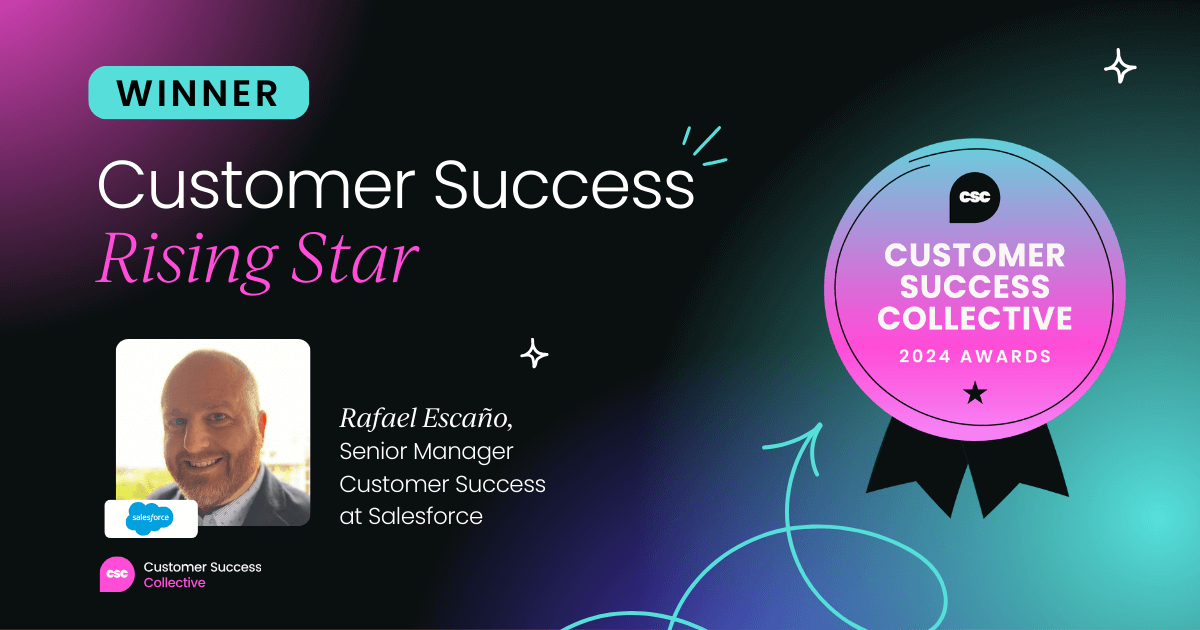 Customer Success Rising Star Award 2024 winner - Rafael Escano