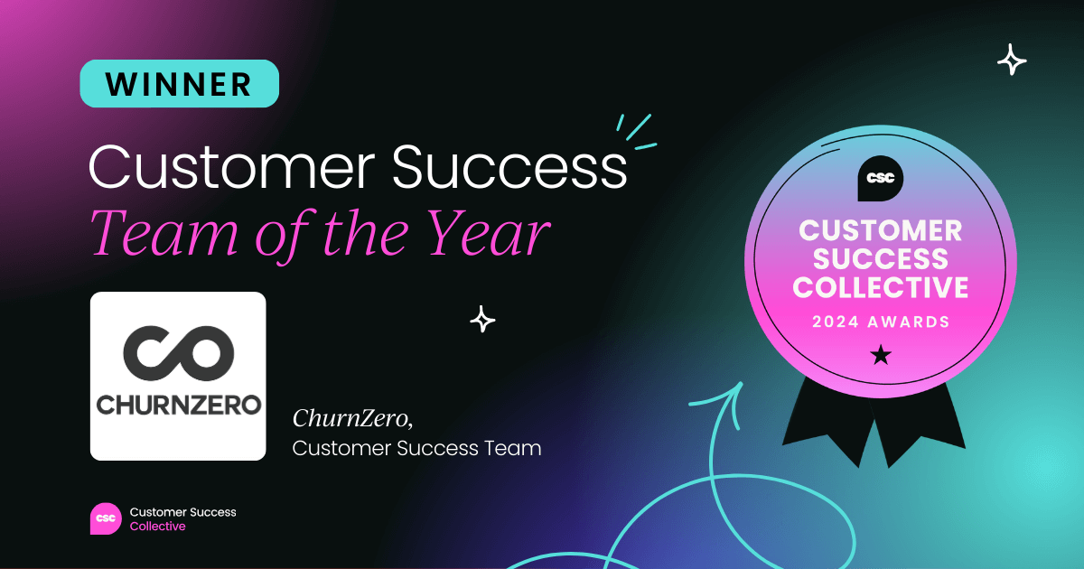 Customer Success Team of the Year 2024 winner - ChurnZero