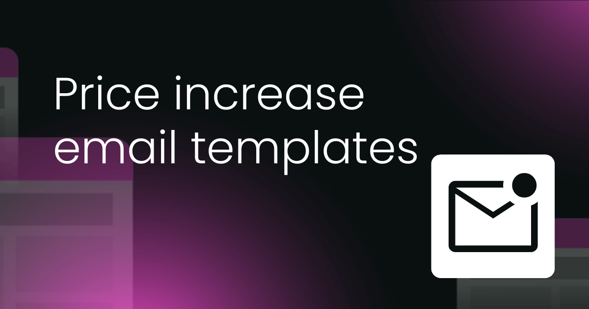 Price increase email templates