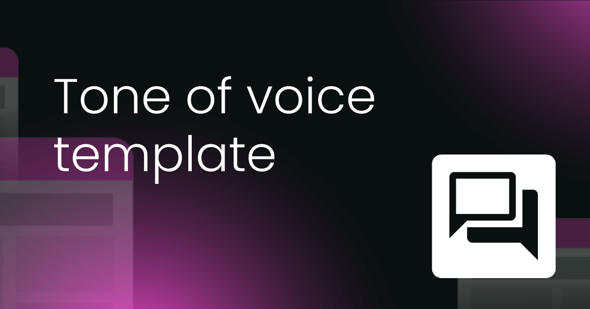 Tone of voice template