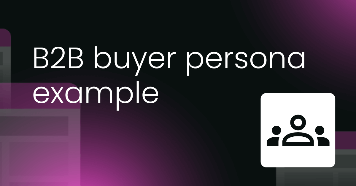 B2B buyer persona example