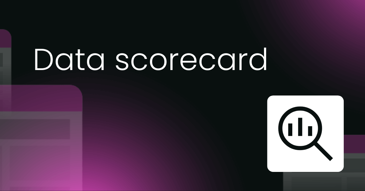 Data scorecard