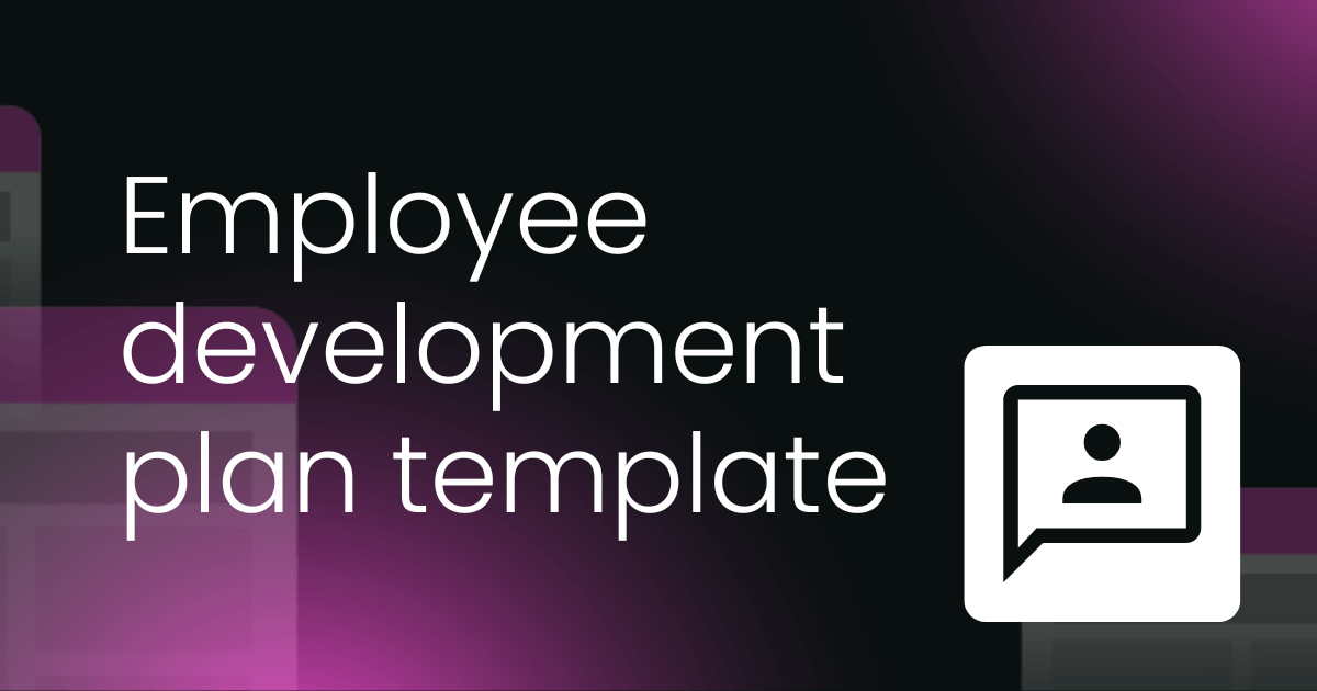 Employee development plan template