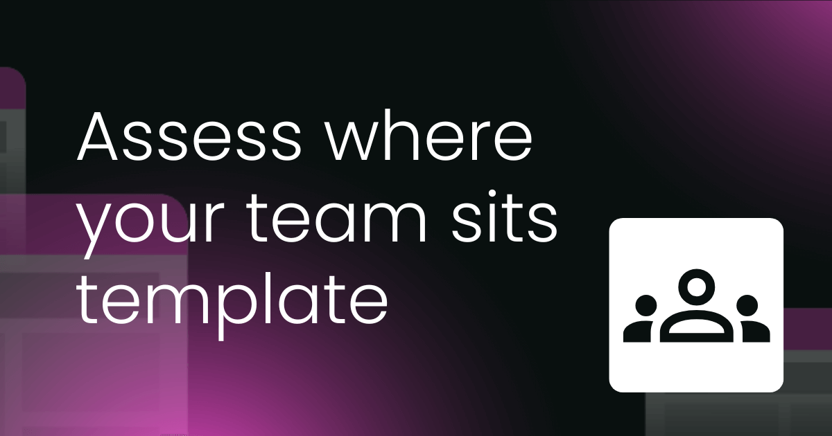 Assess where your team sits template