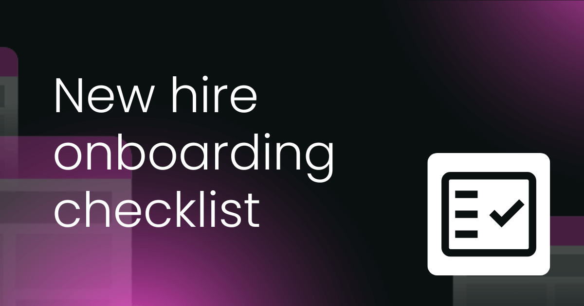 New hire onboarding checklist